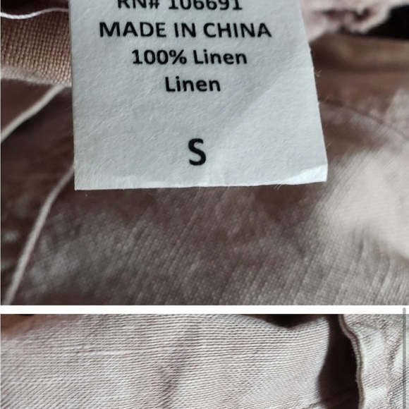 YFB Louie Long Sleeve Linen Jumpsuit in Blush Pink - Picture 3 of 6